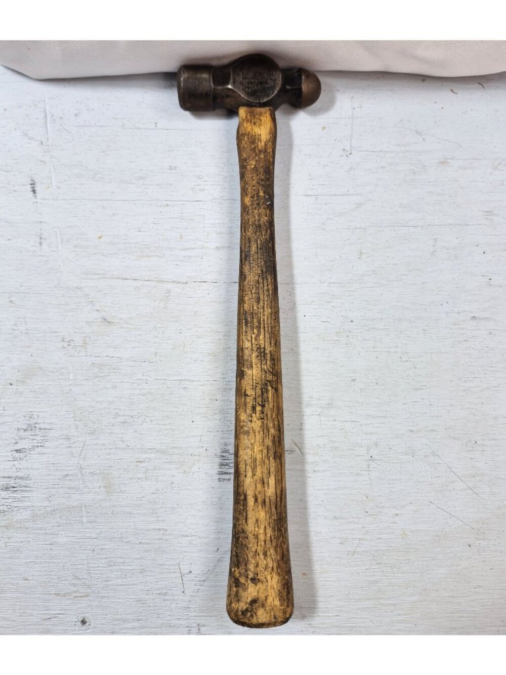 Vintage Vaughan Ball Peen Hammer USA 12 Inch Original Wood Handle Machinist Tool
